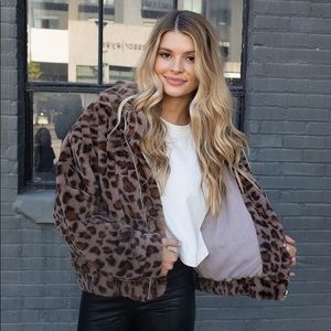 Kittenish Luxe Leopard Bomber jacket
